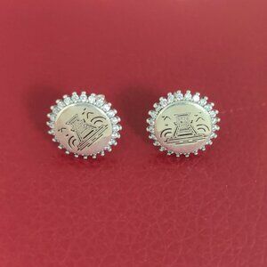 Riviera Maya Travel Vacation Stud Earring Round Earring S925 Sterling Silver